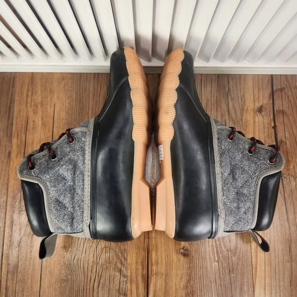 Skechers Pond Lil Puddles Womens Size 7 Black Gray Ankle Rain Duck Boots 44376